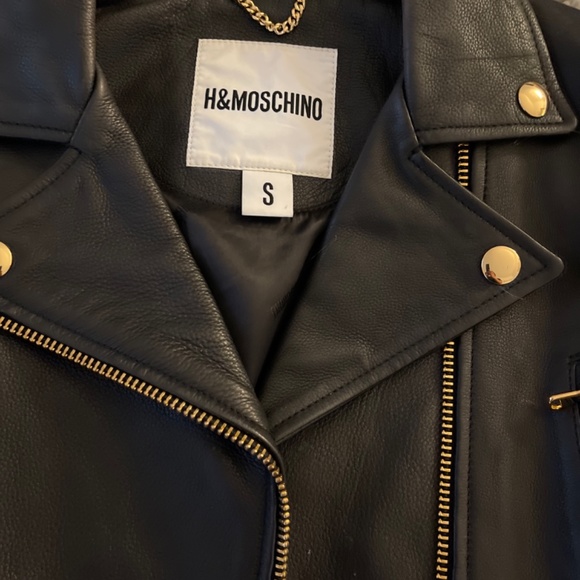 H&Moschino crop leather jaquet - Picture 3 of 6